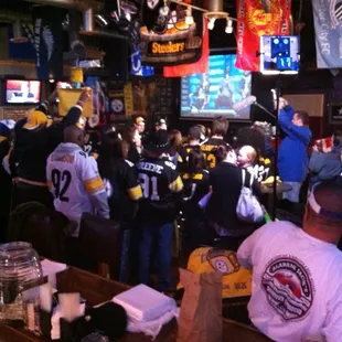 The Today show filmed at Woody's during the Steelers Super Bowl!