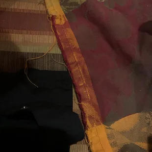 Napkins are old and dirty