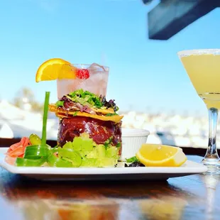 Fresh Ahi Poke, best waterfront happy hour