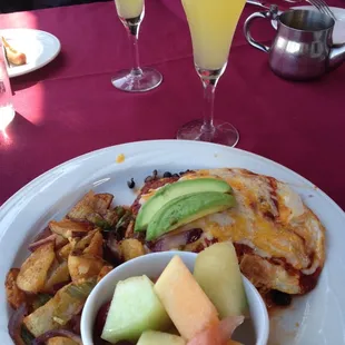 Huevos rancheros with unlimited mimosas :)
