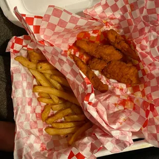 Buffalo Chicken Strips and Fries