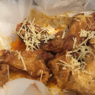 chicken wings and fried chicken, food
