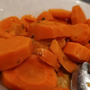 a plate of carrots and onions