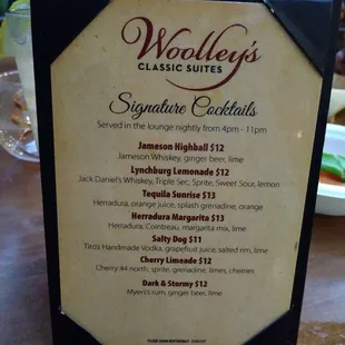 Signature Cocktails