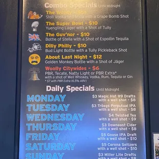 Daily/Combo Specials