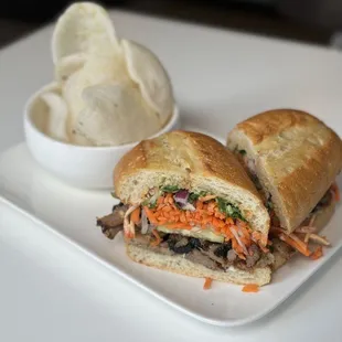 Grilled pork banh mi