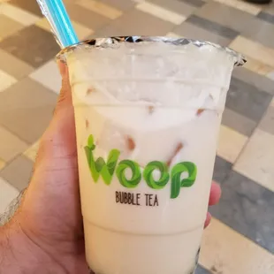 If I drop it then it becomes Woops bubble tea!