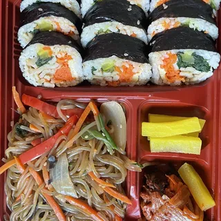 R4. Japchae (Sweet Potato Noodle) and Rice Bowl