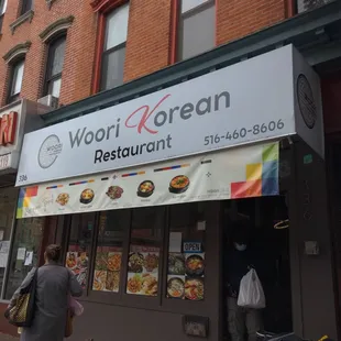 Outside. Only indoor seating right now