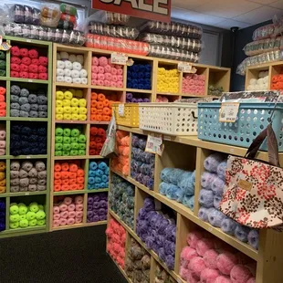 Huge selection of glittery yarns