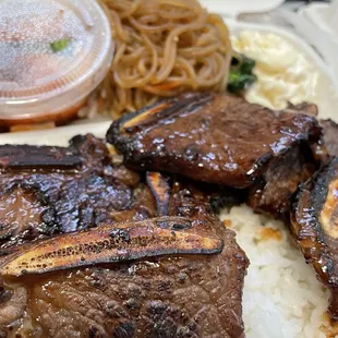 Kalbi and banchan
