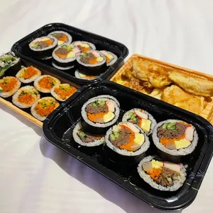 Spicy Tuna Kimbap (참치김밥), Beef Kimbap (불고기), Fish Fillet (생선전) ⋅ Koreatown - Manhattan, New York