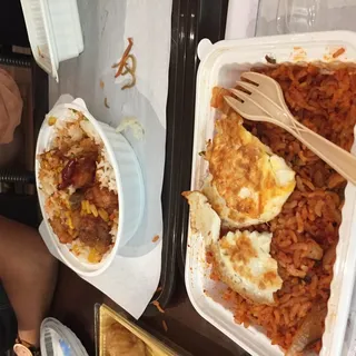 Spicy Pork Over White Rice