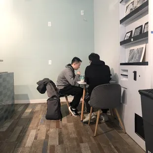 Additional seating area near the counter