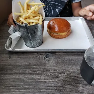 Crispy Chicken Sandwich w/ Fries (My child likes her&apos;s plain)