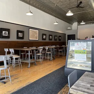 the interior of a coffee shop