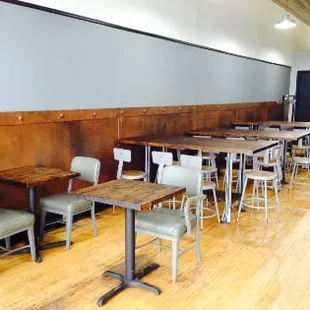 Longer view of tables/seating
