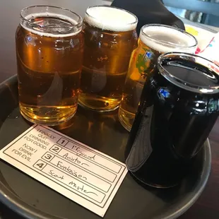 4 beer flight