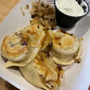 Chipotle Gouda Bacon Potato Pierogis