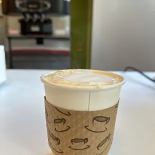  cup of coffee on a table