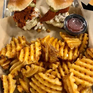 Nashville hot chicken sliders - if u like spicy  this is for you!