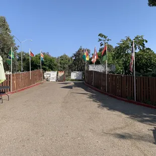 the entrance to the restaurant