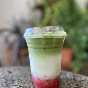 Strawberry matcha