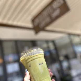 Tigers eye matcha latte