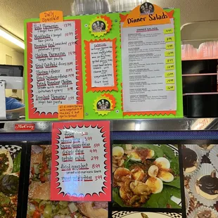 Menu as of March 2022