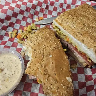 Muffaletta sandwich! So good!