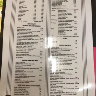 Menu 10/18/2018
