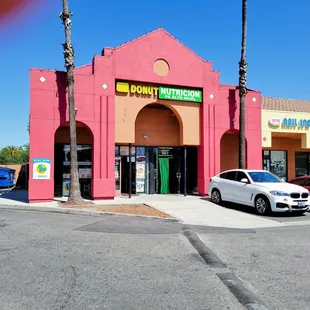 two cars parked outside