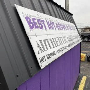 a sign on the side of the building