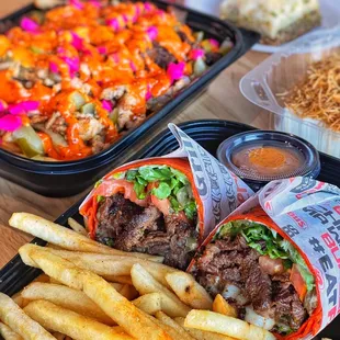 Beef Wrap Combo (comes w/ fries and canned soda) (IG: vetteats)