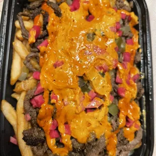 Shawarma Fries ! All I got to say is  you have to try at least once. I got it with beef and next time with chicken.