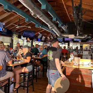 Upstairs seating/bar