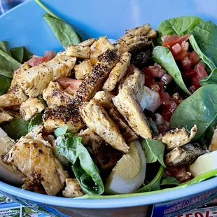 Spinach Salad with Blackened Chicken