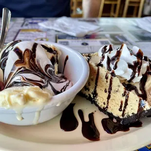 Peanut Butter Pie and Vanilla Ice Cream