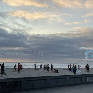 Sunset view from strand side seating. Thank you Bubble Makers!