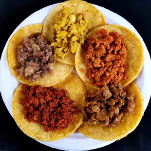 Carne Asada, Marinated Chicken, Al Pastor, Chorizo and Cabeza!