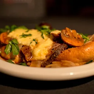 a plate of food on a table