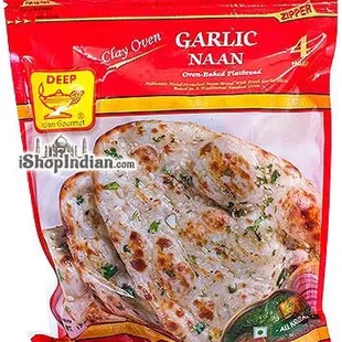 a bag of garlic naan