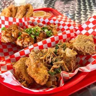 The demons deep inside of me Might have finally been set free  8-piece Saigon 22 Herbs &amp; Spices and Filipino Adobo combo w/ rings of onion