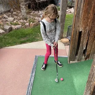 first time ever playing mini golf