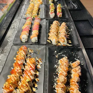 sashimi, sushi, sushi and sashimi, food