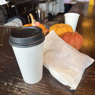 a cup of coffee on a table