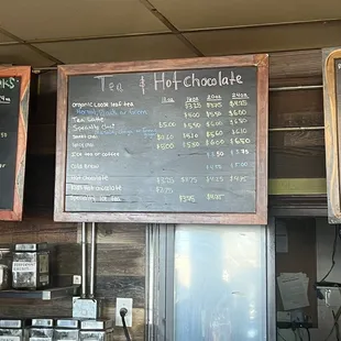 Tea Menu
