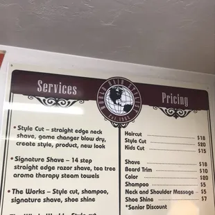 Service Menu