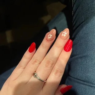 Nails from today. Can see the difference in length and where they cut me.