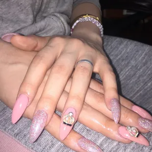 Pink glitter and crown (Hannah)